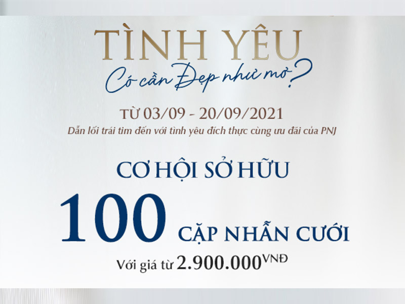 PhiLinh - Ưu đãi 100 cặp nhẫn cưới với giá chỉ từ 2.900.000